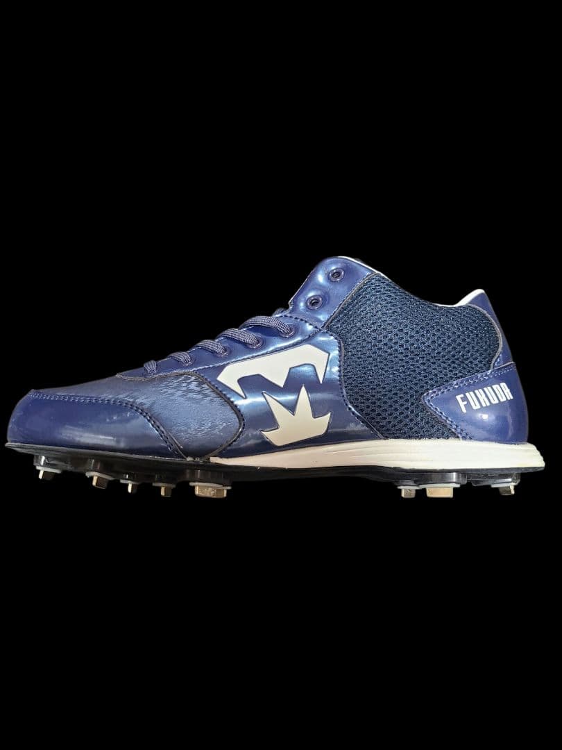 OB#65 FUKUDAモデル スパイクシューズ 25.5cm ネイビー