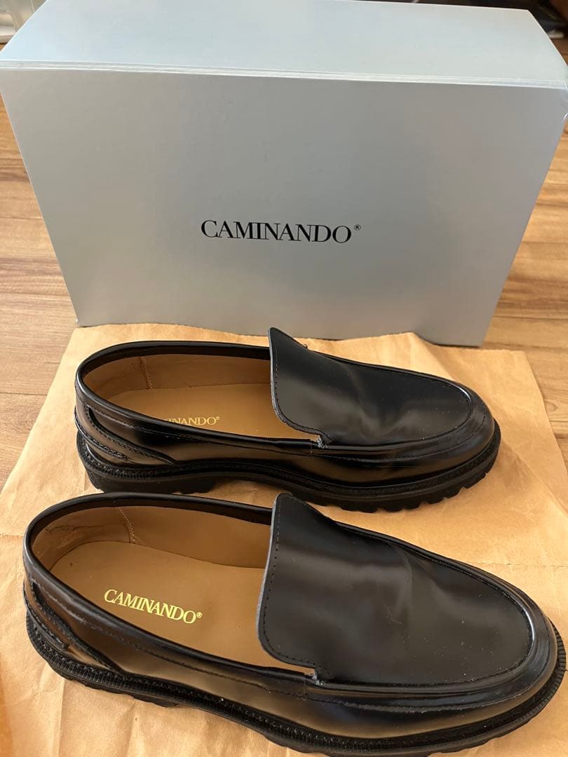 カレンソロジー /CAMINANDO プレーンローファー ブラック 38 - メルカリ