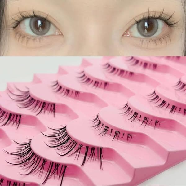 つけまつ毛 上下セット B フェイクミンク 3D ブラック 自然なカール 黒