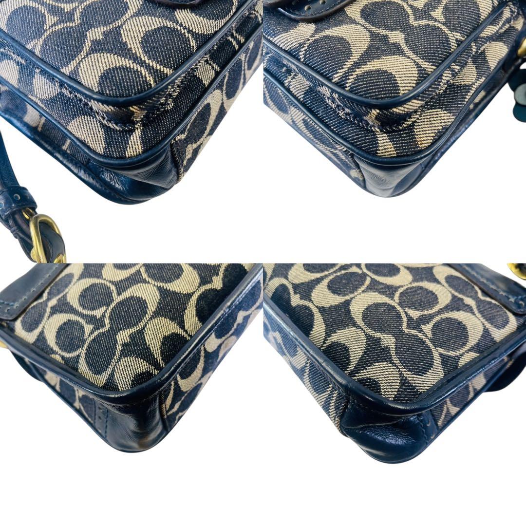 美品 コーチ ショルダーバッグ デニム シグネチャー ソーホー 12534