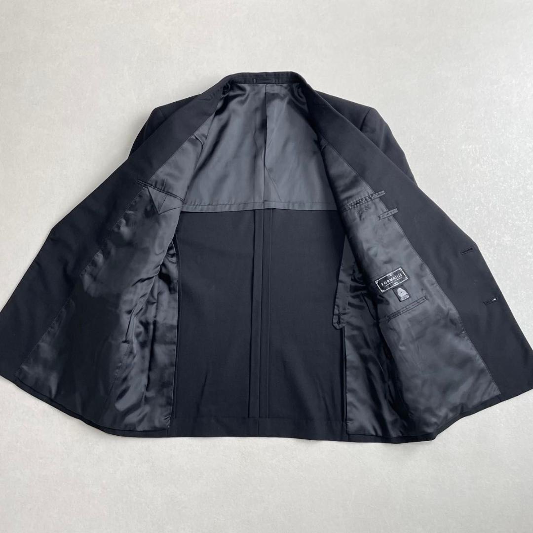 90s ヴィンテージ セットアップ ダブルスーツ ブラック×ブルー 極上