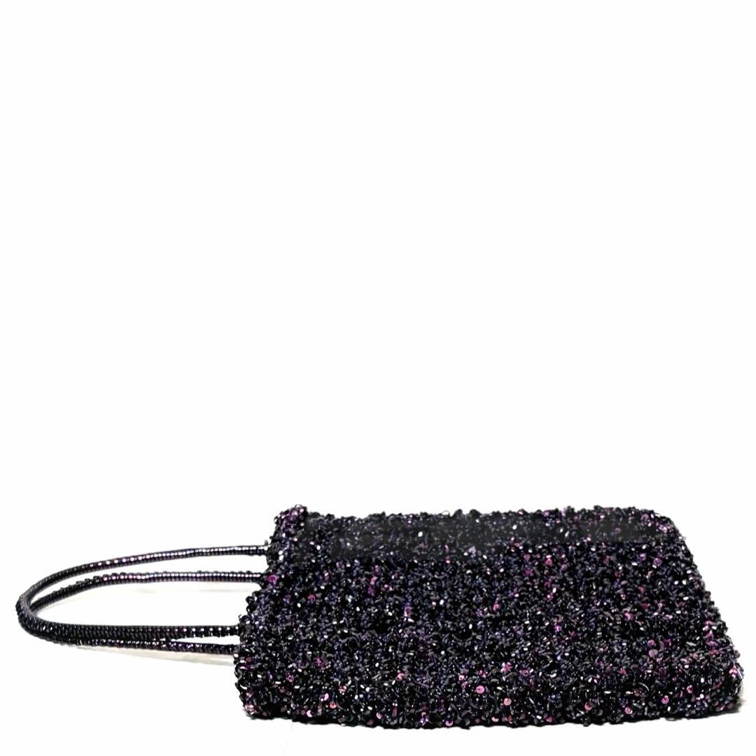 ✨未使用級✨ANTEPRIMA ワイヤー グリッターバッグ ダークパープル