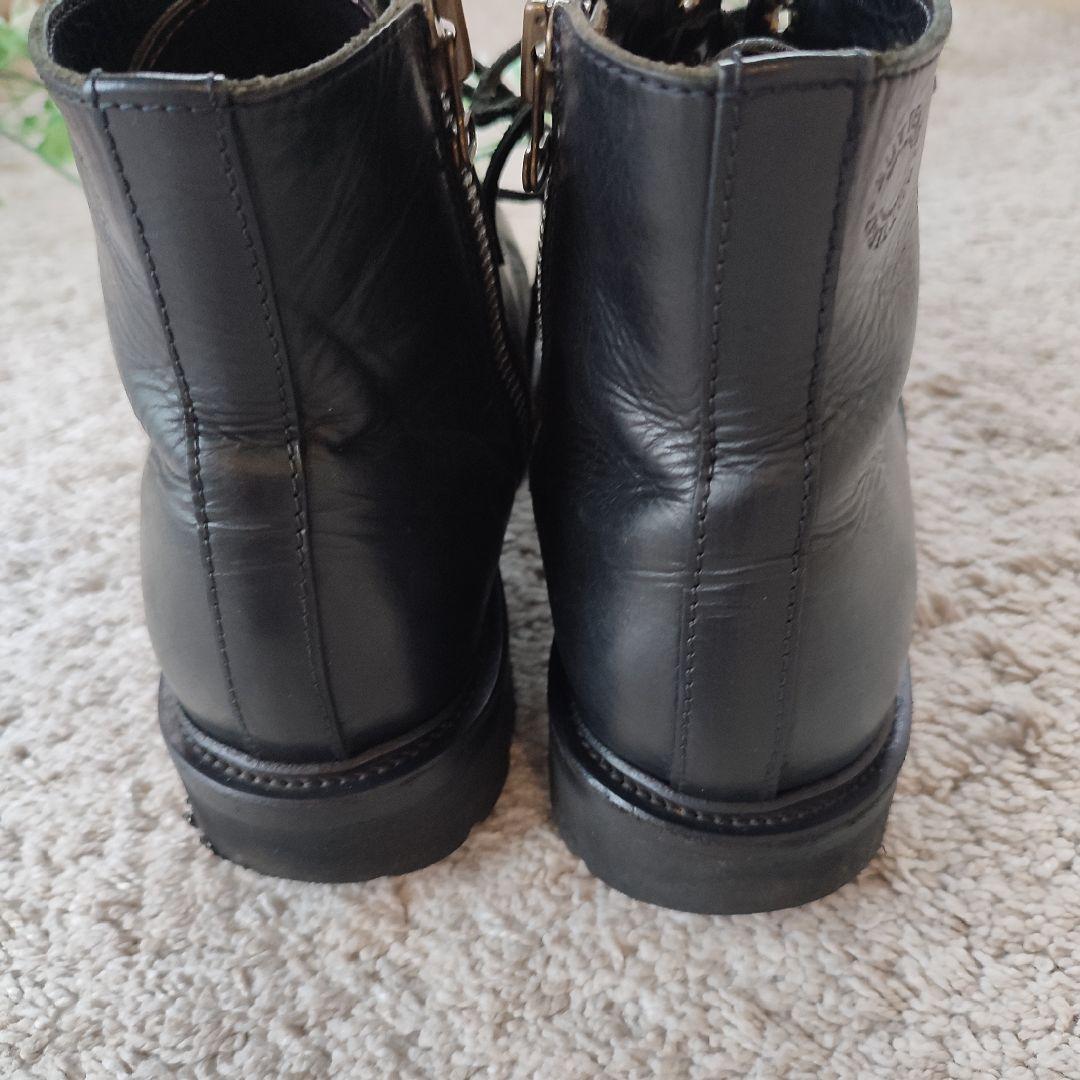 美品BUTTERO(ブッテロ) サイドジップワークブーツ ブラック26cm 40