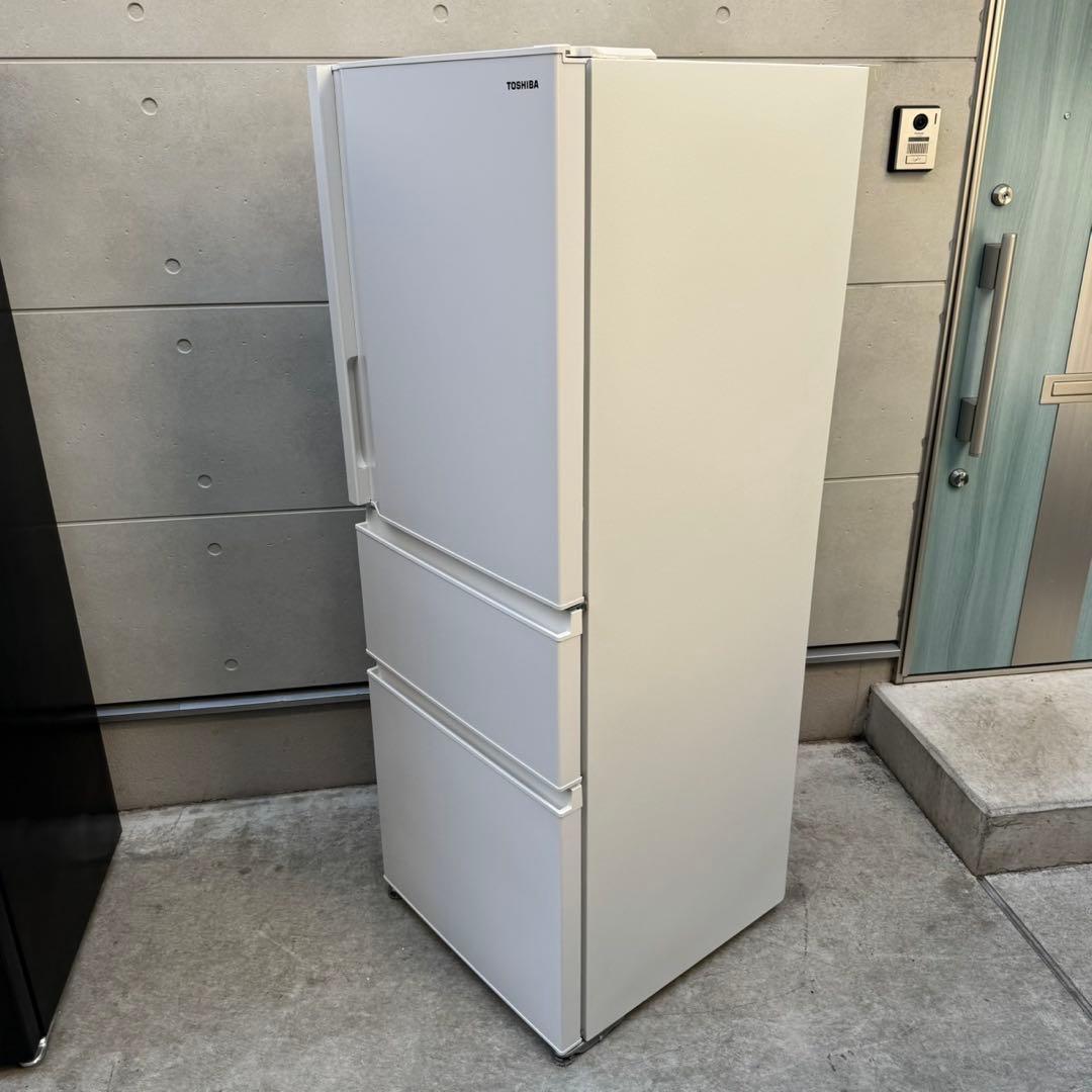 253⭐️2024年製美品☆東芝 冷蔵庫 大型 3ドア 自動製氷 ホワイト