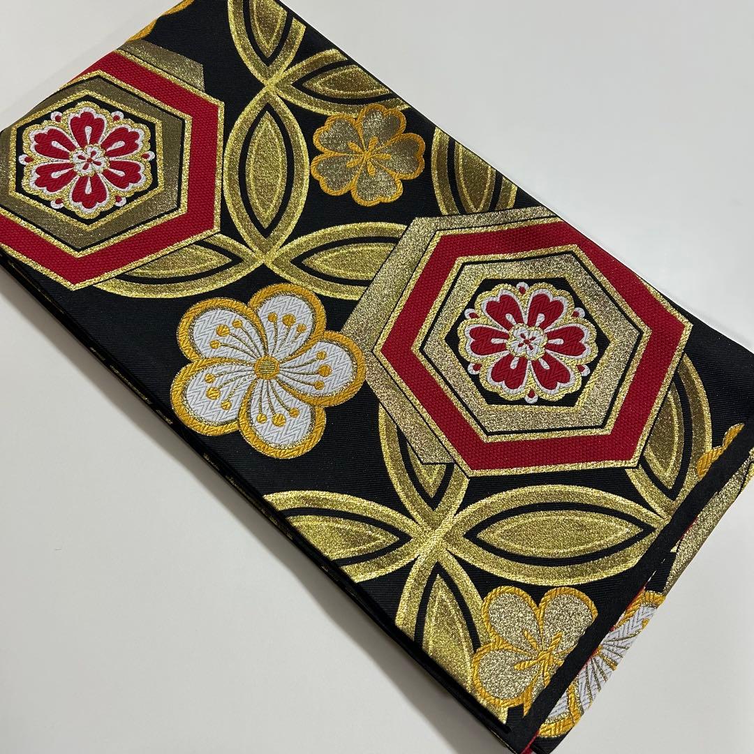大特価！！ 豪華な振袖用 袋帯 七宝に花柄 着物スキ倶楽部 711
