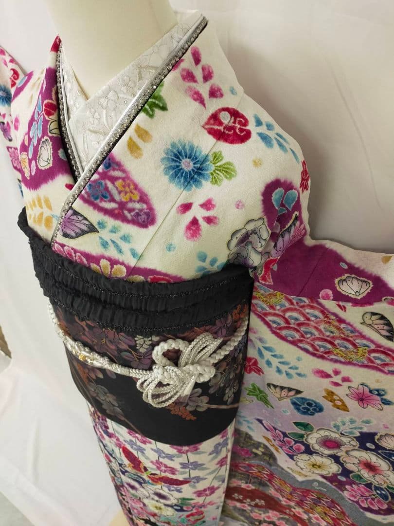 WA-Modern】正絹 辻ヶ花絞り 振袖7点フルセット