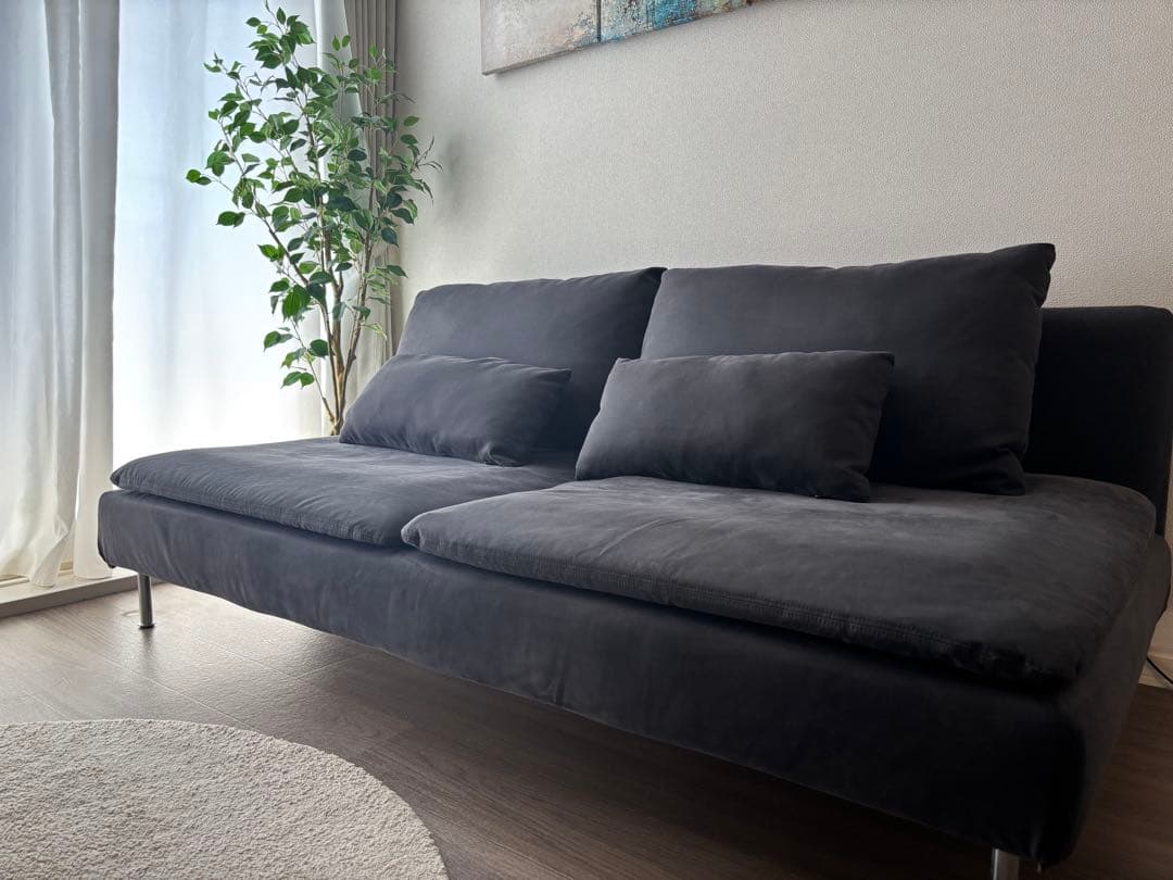 IKEA ソーデルハムン｜ダークグレー】新品カバー付きでお得！たのメル