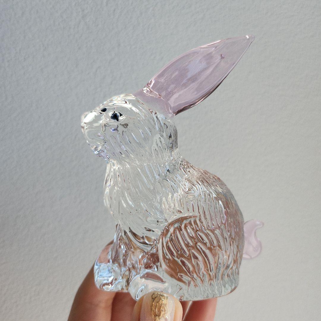 うさぎ 置物 ガラス細工 クリスタルウサギ インテリア ギフトボックス