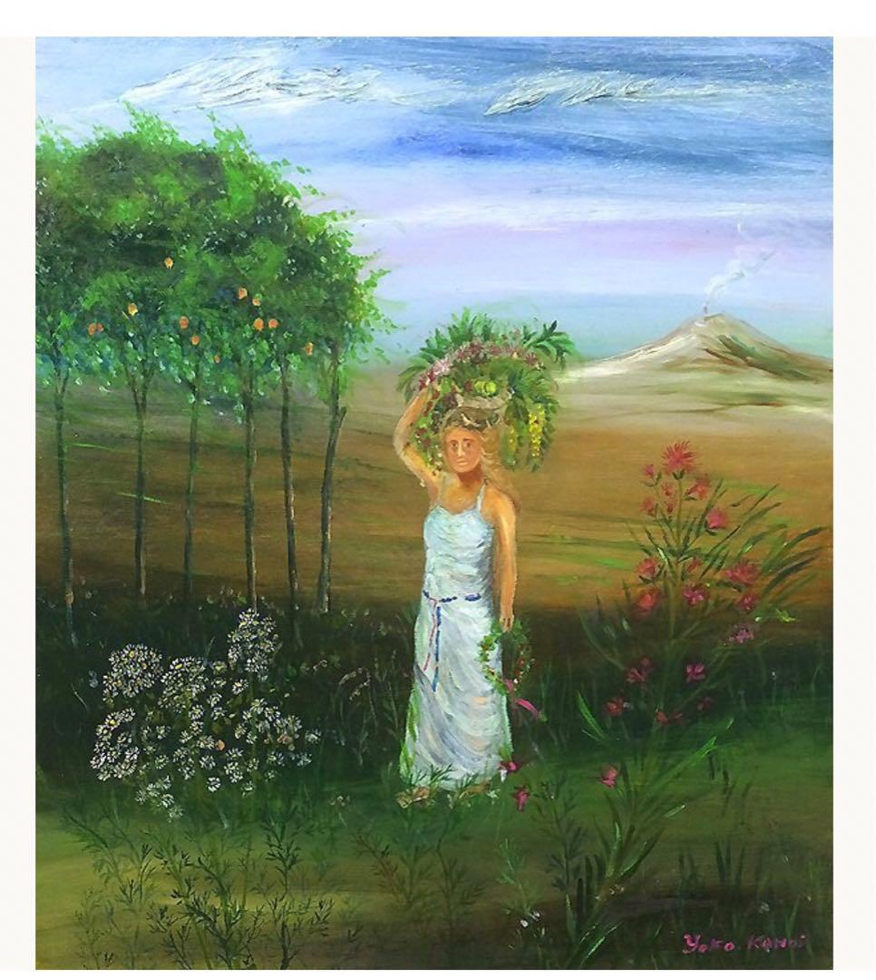 鴨居羊子「実りのヴィーナス」油彩10号 鴨居玲の姉 下着デザイナー