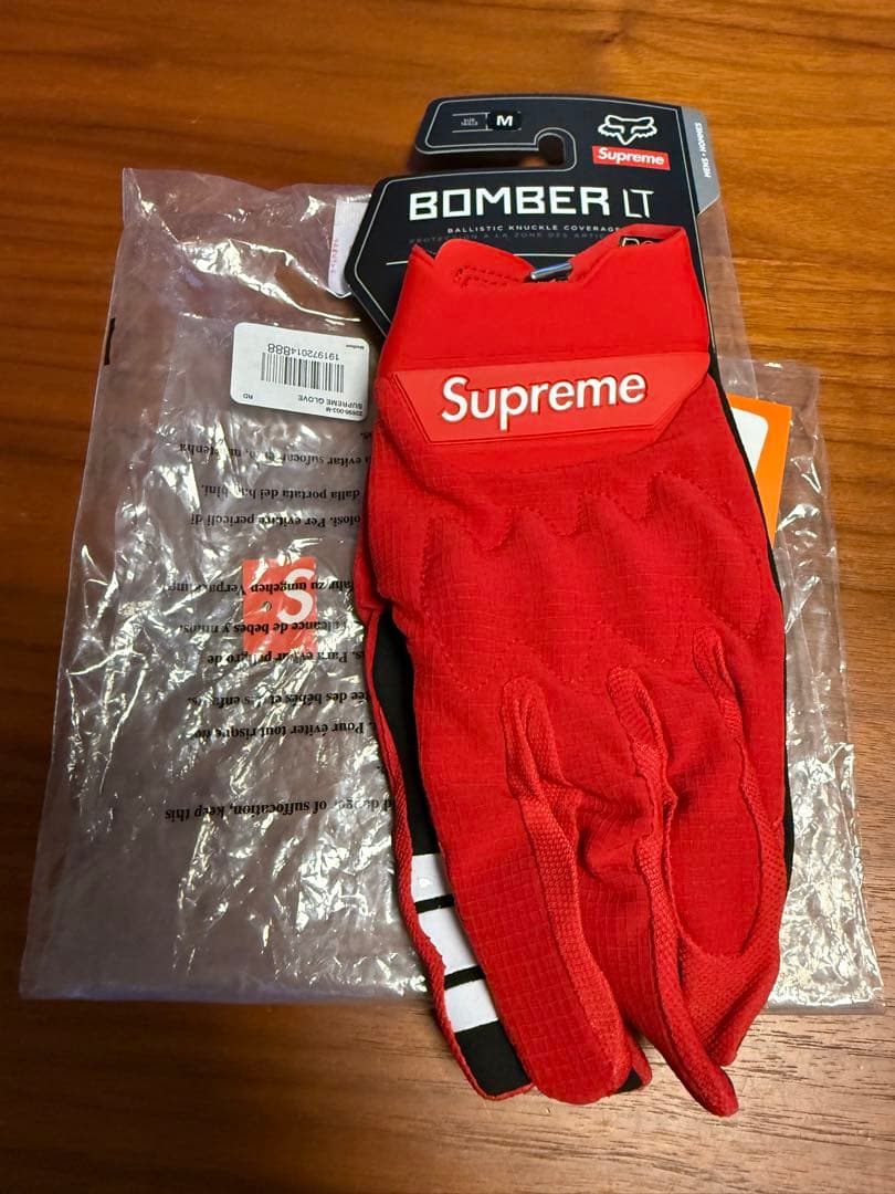 未使用品 18SS Supreme Fox セール Racing Gloves 赤 M