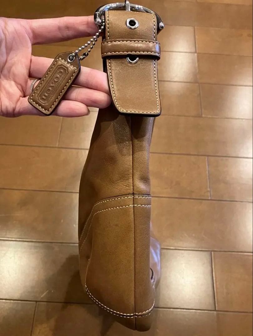 COACH コーチ ワンショルダーバッグ ホーボー ハーフムーン ブラウン