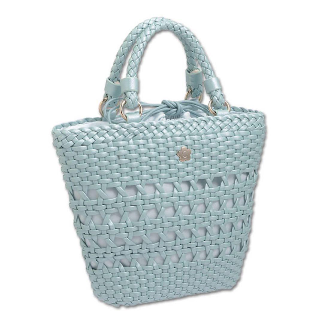 MARY QUANTアミコミデイジーポイント 2WAYミニトート パールブルー