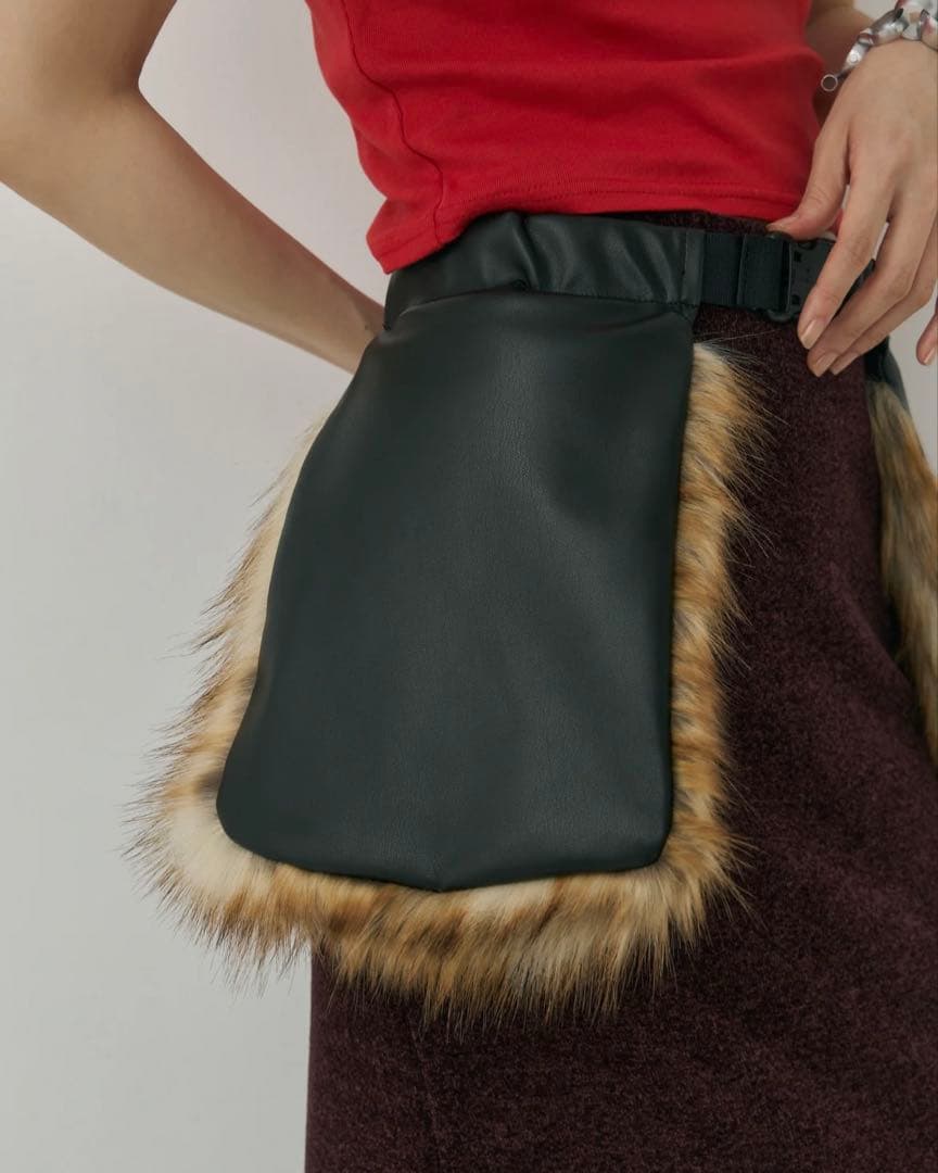Mediam】Double Craft Fur Bag