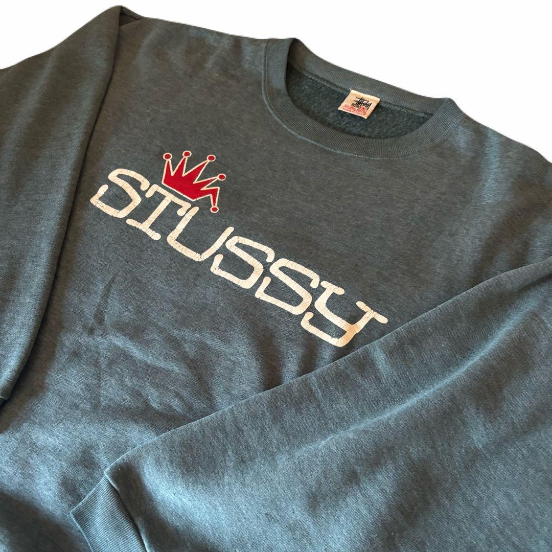 激レア 90s stussy crownスウェットシャツ usa - メルカリ