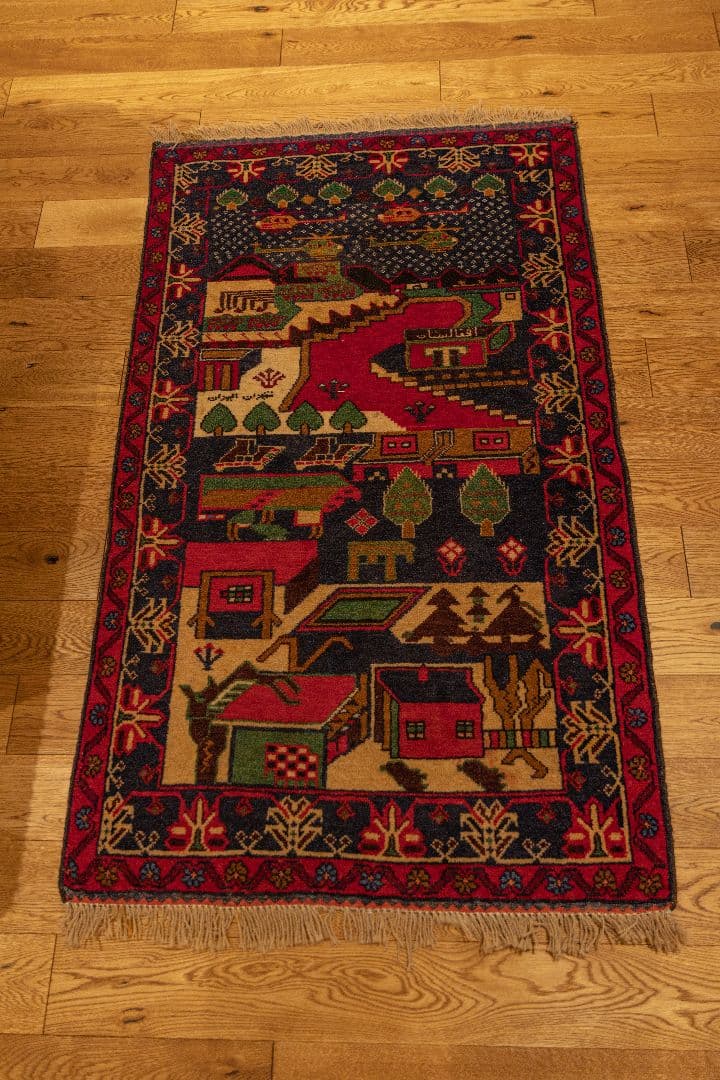 ウォーラグ ヴィンテージラグ トライバルラグ143cm×83cm ウール絨毯 ウォーラグ ヴィンテージラグ トライバルラグ143cm×83cm ウール絨毯