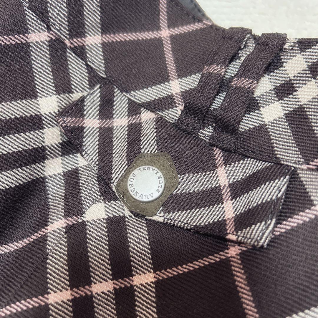 美品 BURBERRY ノバチェック フレアスカート クリーニング済 ロゴ
