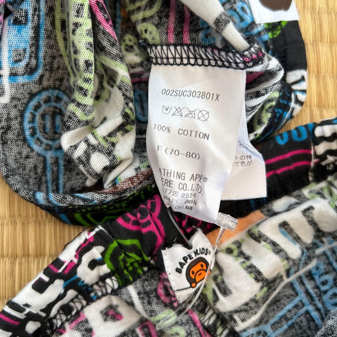 新品BAPEKIDSノースリーブ・タンクトップとショートパンツセット