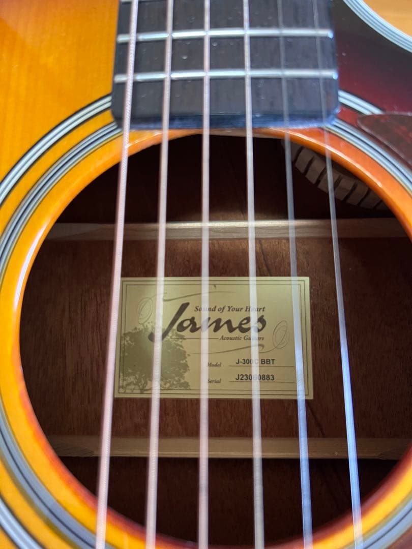 James アコースティックギター サンバースト カッタウェイ
