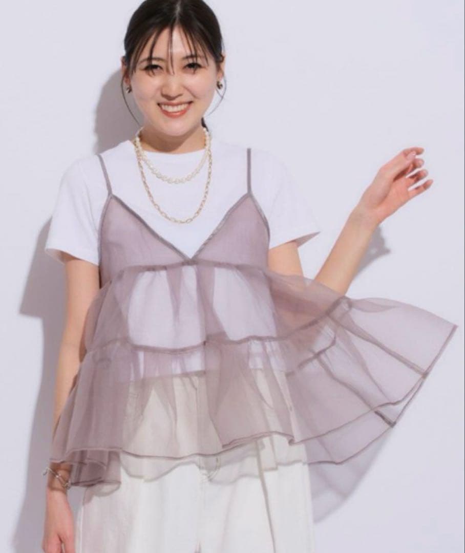 Mystrada マイストラーダ オーガンティアードキャミ モカ - メルカリ