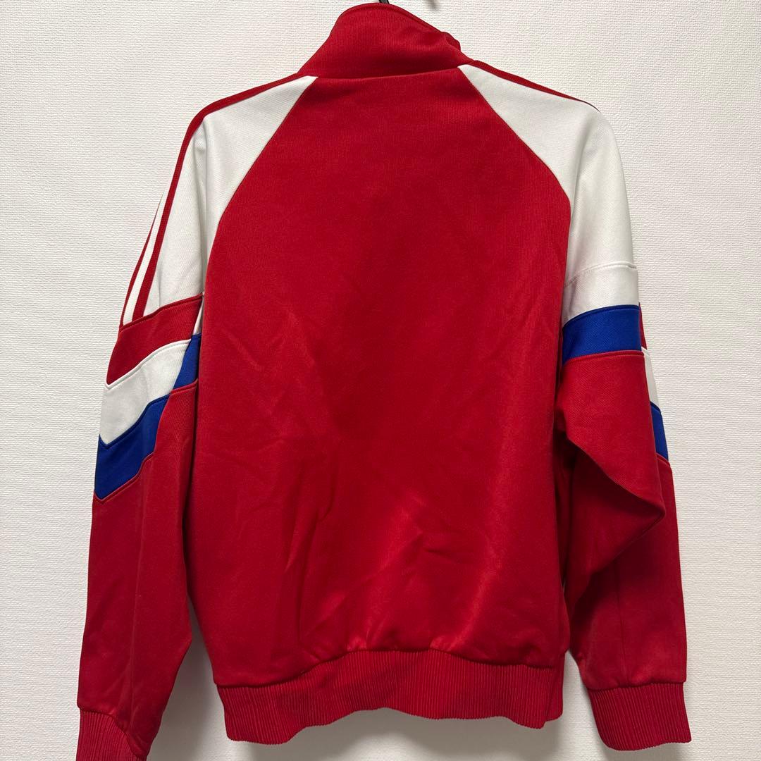 adidas ジップアップジャケット 赤/白/青 - メルカリ