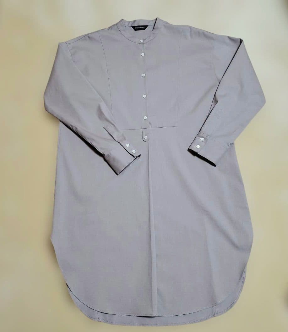 アワーホーム 胸もと切り替えロングシャツ - メルカリ