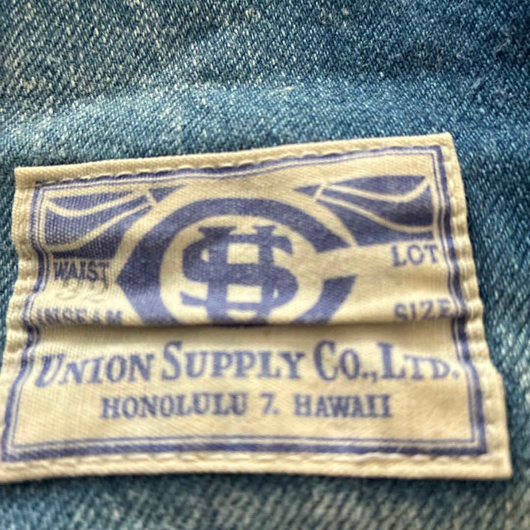 ユニオンサプライ/ブルー ダメージ加工オーバーオール 東洋 - メルカリ