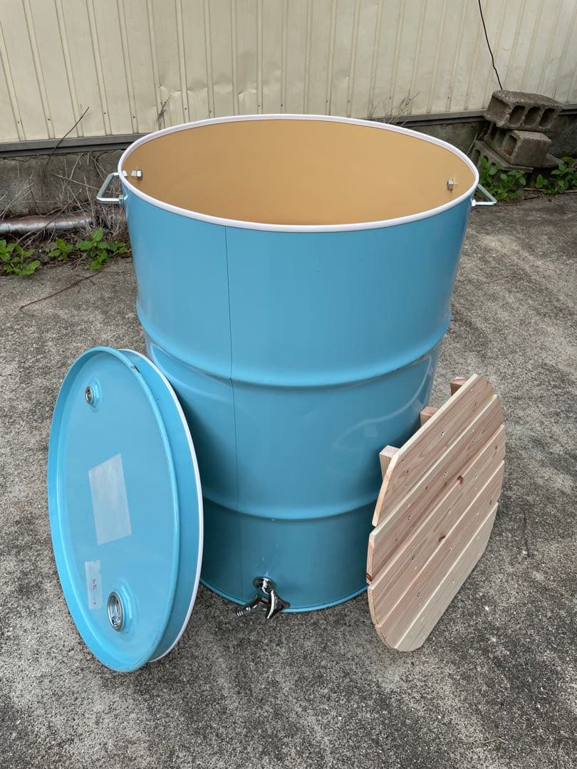 ドラム缶風呂 排水蛇口とすのこ付き 持ち手もあり ドラム缶風呂 排水蛇口とすのこ付き - メルカリ