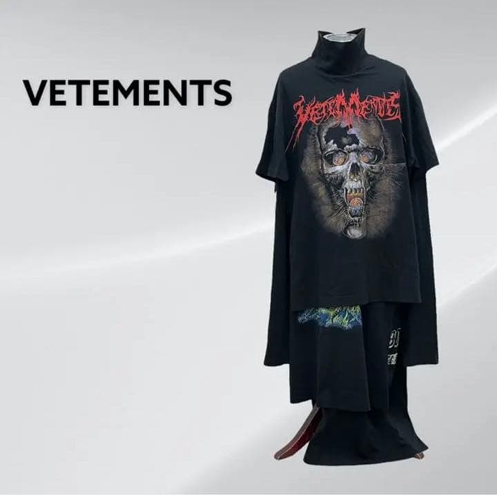 希少] vetements ヴェトモン 16AW スカル レイヤード Tシャツ - メルカリ