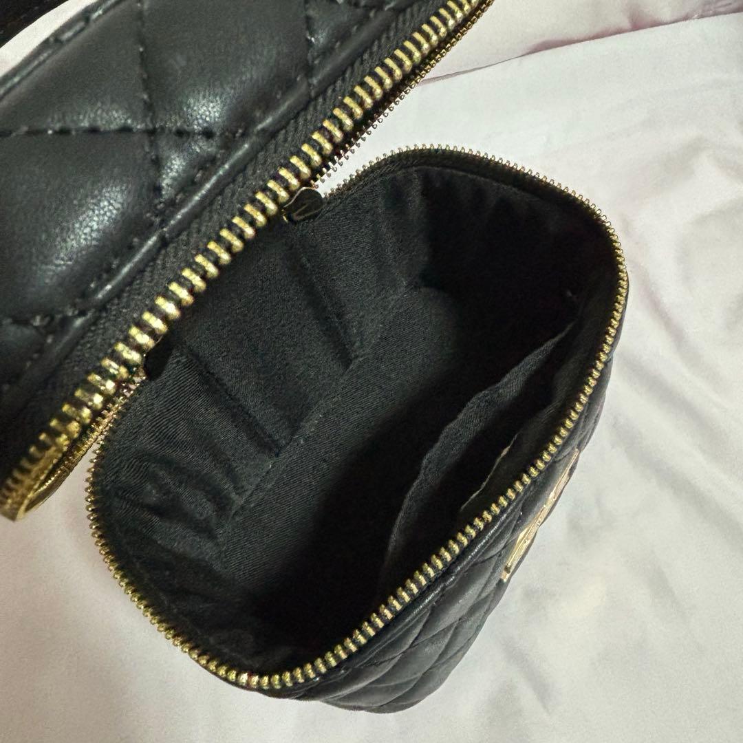 Darich ダーリッチ キルティングスクエアミニバッグ BLK ゴールド