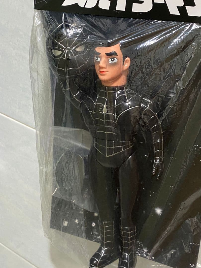 1978 スパイダーマン SPIDERMAN 面取れ 25㎝ ブラック - メルカリ