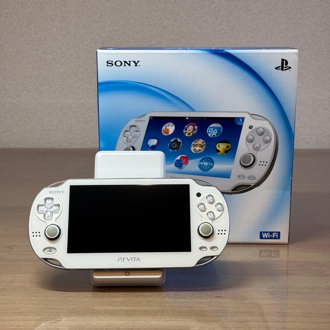 4-046 PSVITA PCH-1000 クリスタル・ホワイト 箱付き Amazon.com: PlayStation Vita (PlayStation vita) Wi-Fi model