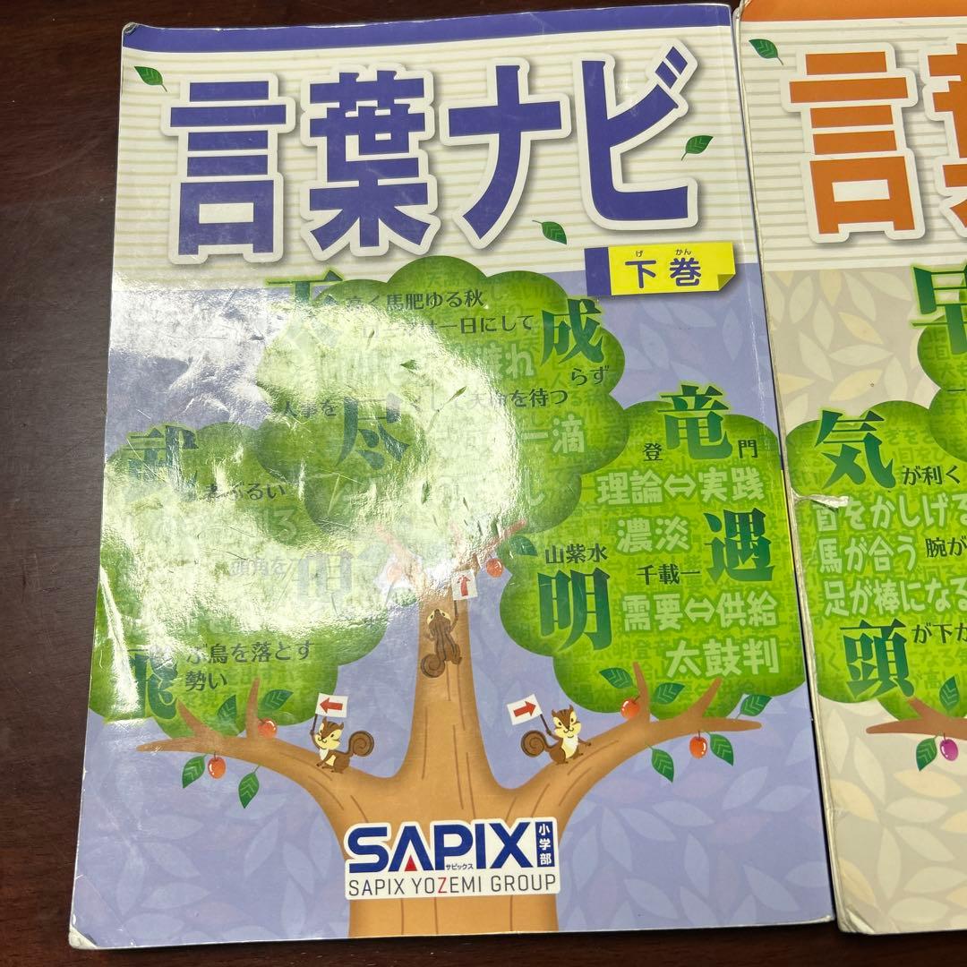 23-21 ら SAPIX サピックス 言葉ナビ 上巻・下巻セット 重要教材