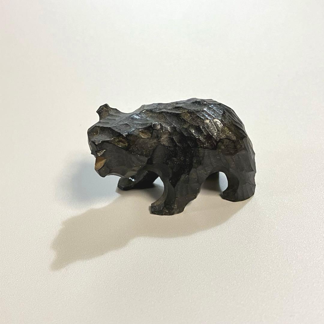北海道 豆熊 小さな木彫り熊 木彫りの熊 ミニチュア アイヌ 一刀彫