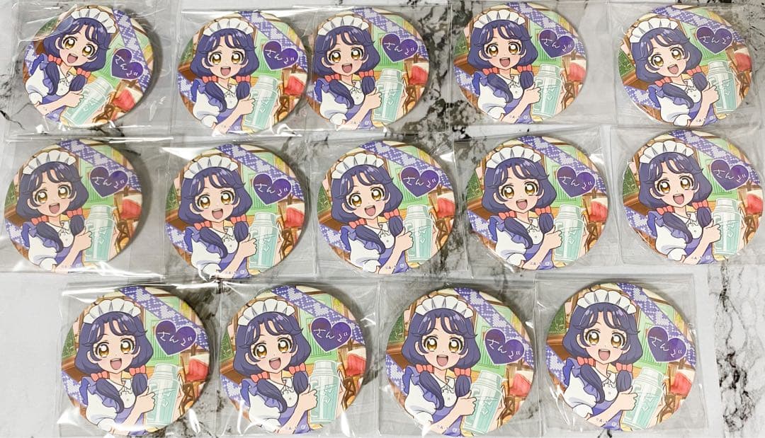 プリキュアレンブラント海老名オリジナルグリッター缶バッジさんごセット