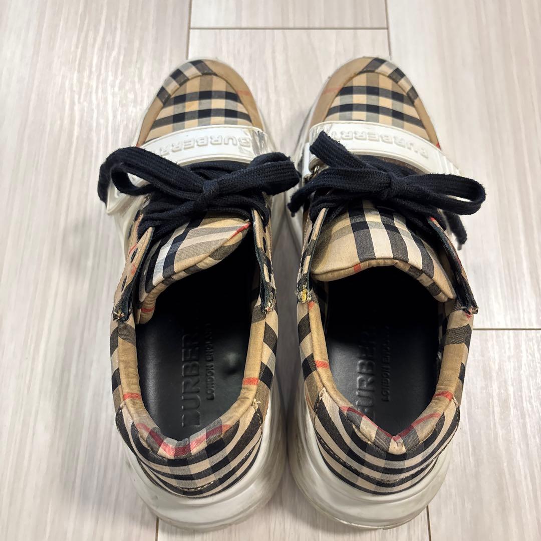 BURBERRY バーバリー チェック柄 スニーカー - メルカリ