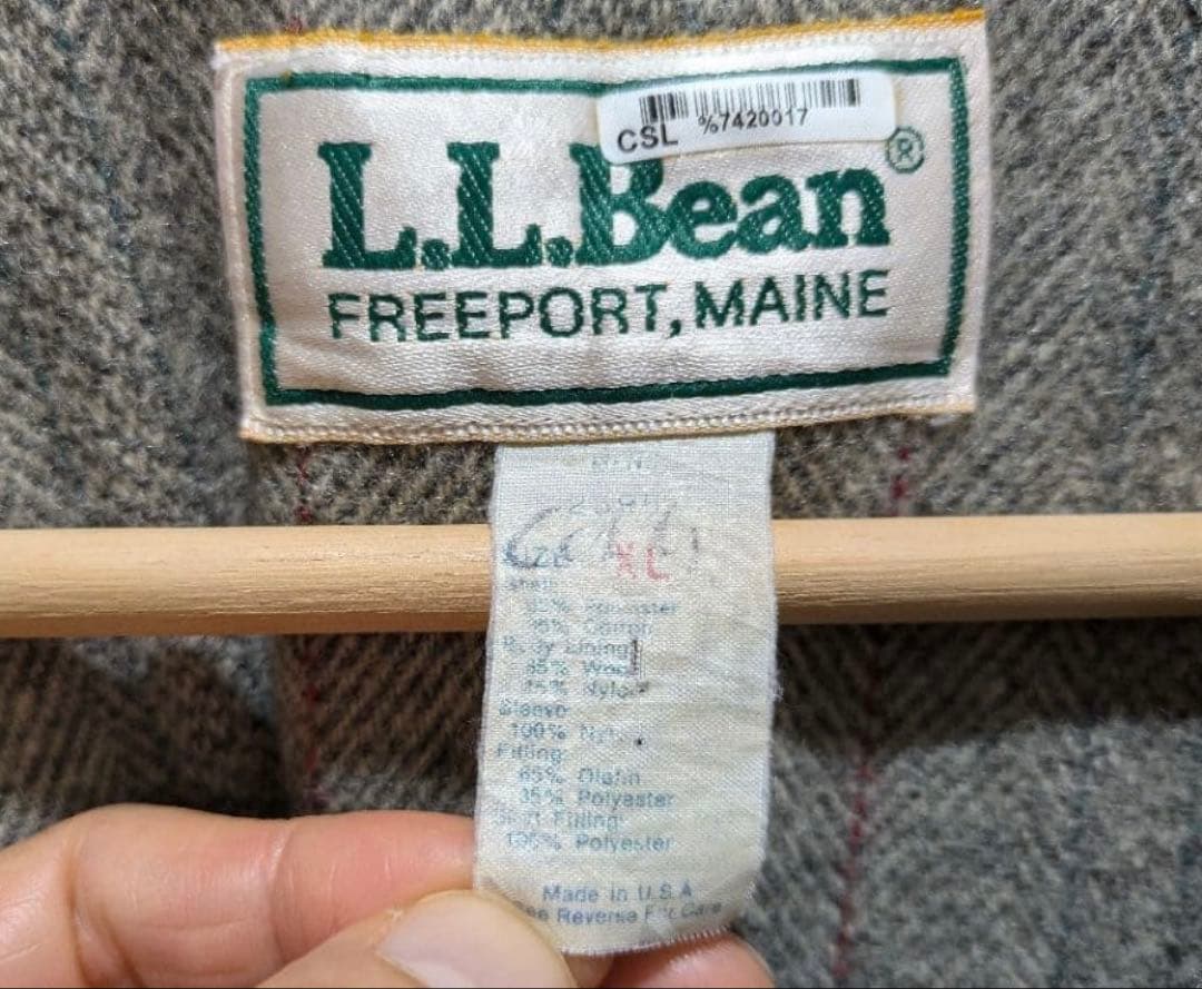 ア*ロ様 80s USA製（XL美品）　L.L.Bean ベージュ ストームコー