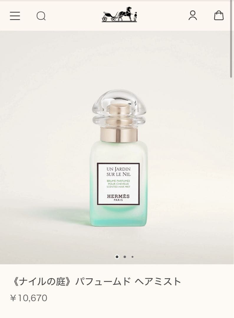【HERMES】 ⭐︎新品未使用⭐︎パフュームドヘアミスト《ナイルの庭》