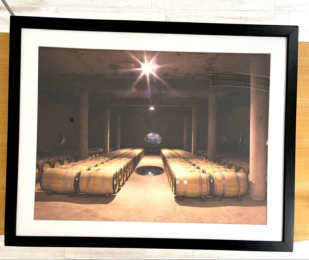 【124×98cm大型額装】ベルジュラック樽熟成庫アート写真ポスター 額縁付き] ジャン＝ミシェル・バスキア「Trumpet, 1984」アート