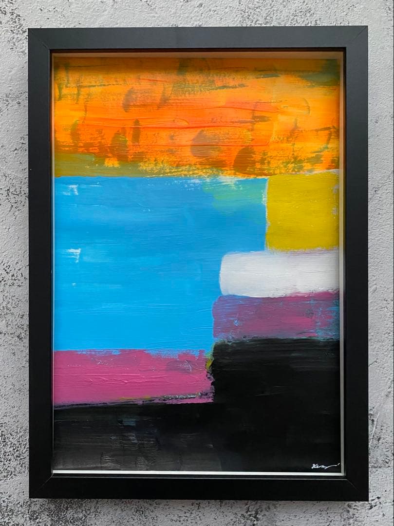 原画/抽象画/モダンアート/現代アート/インテリア/アクリル画 DUSK 海