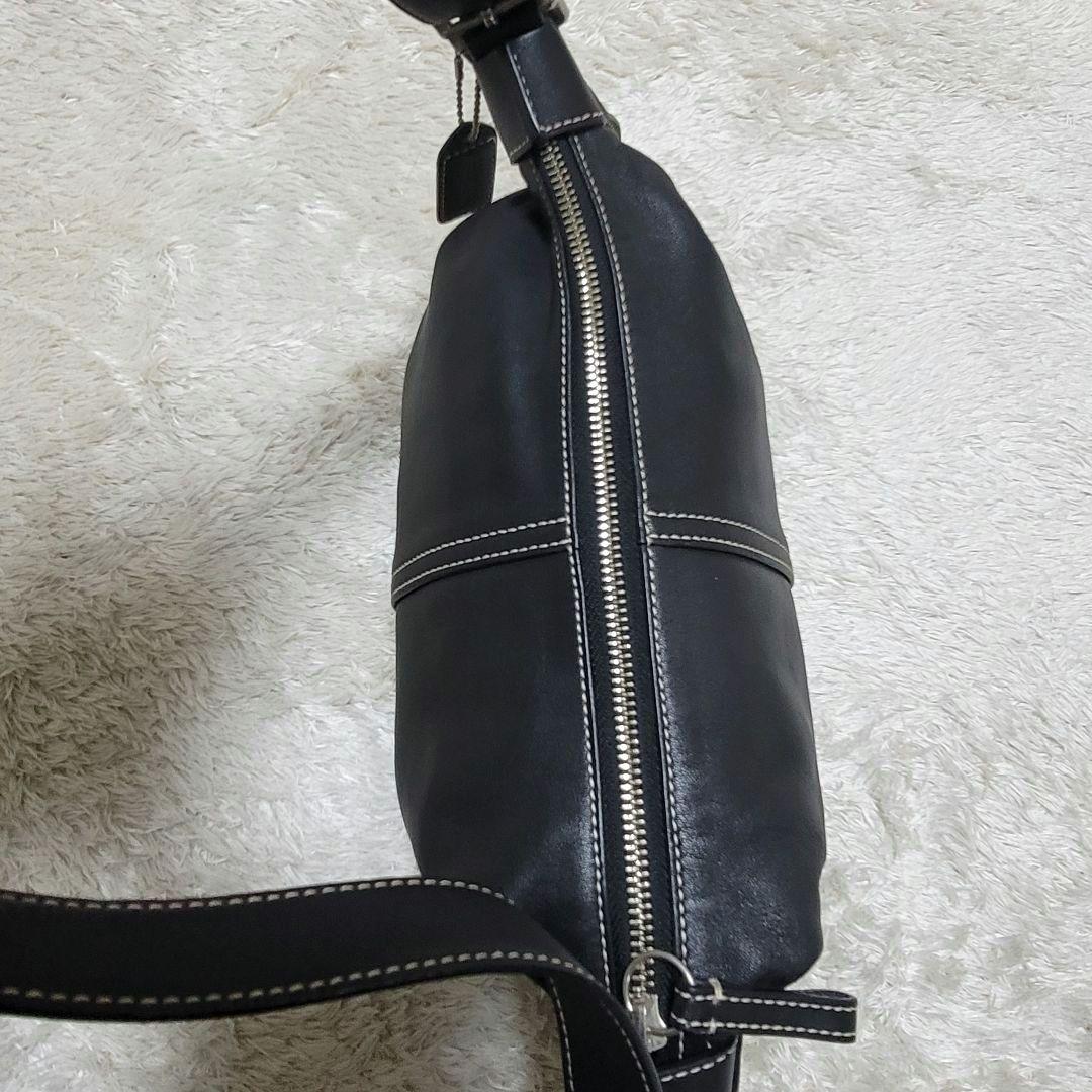 美品✨COACH コーチ ワンショルダーバッグ レザー ブラック y2k - メルカリ