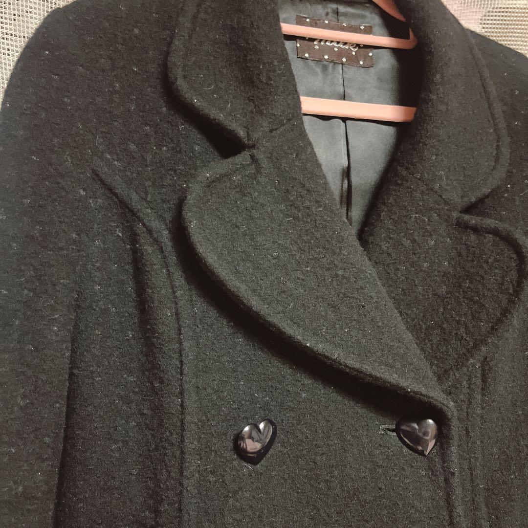 MILK ピーコート ハート アウター ブラック 黒