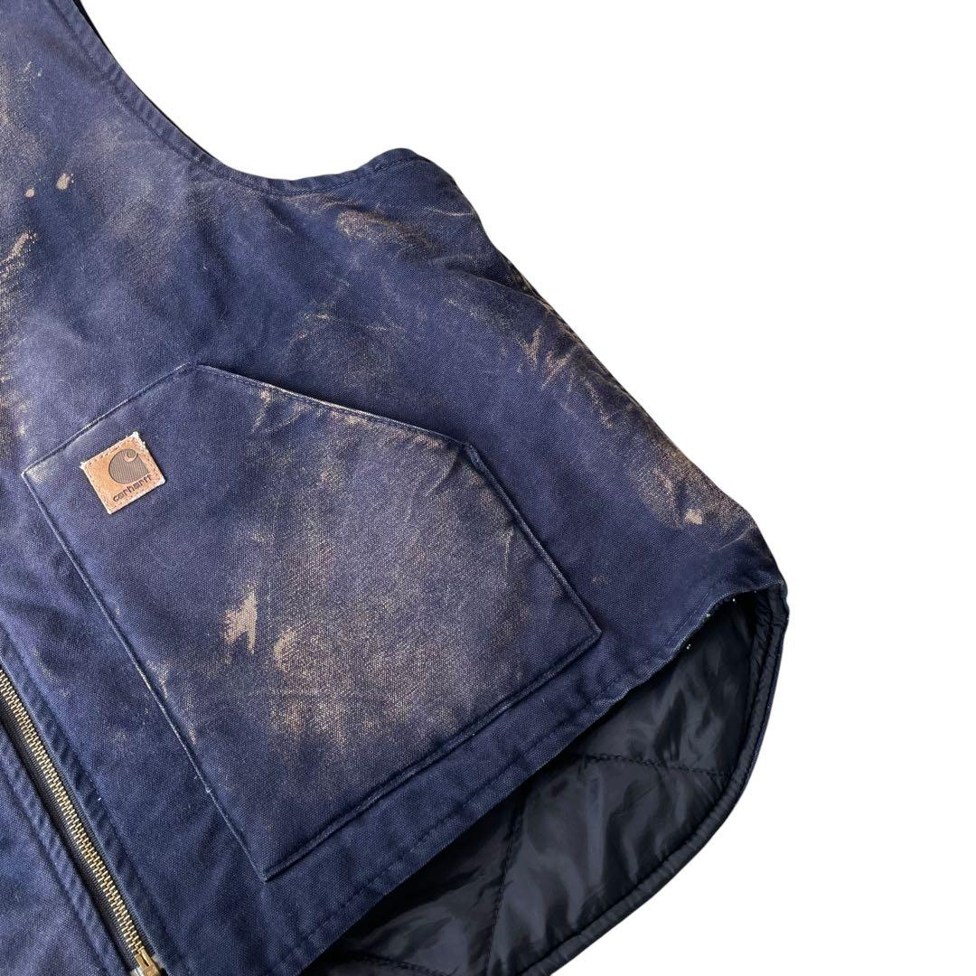 鬼フェード 雰囲気極上 カーハート ネイビー ダックベスト 90s~ - メルカリ