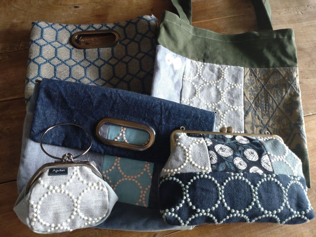 ミナペルホネン生地 がま口バック - メルカリ