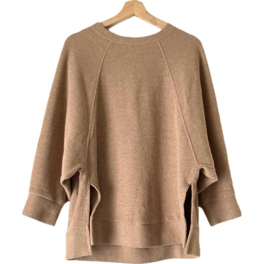 トップス [figs ] GENIFFER RAGLAN TOP フレンチスリーブプチハイネックリブニット