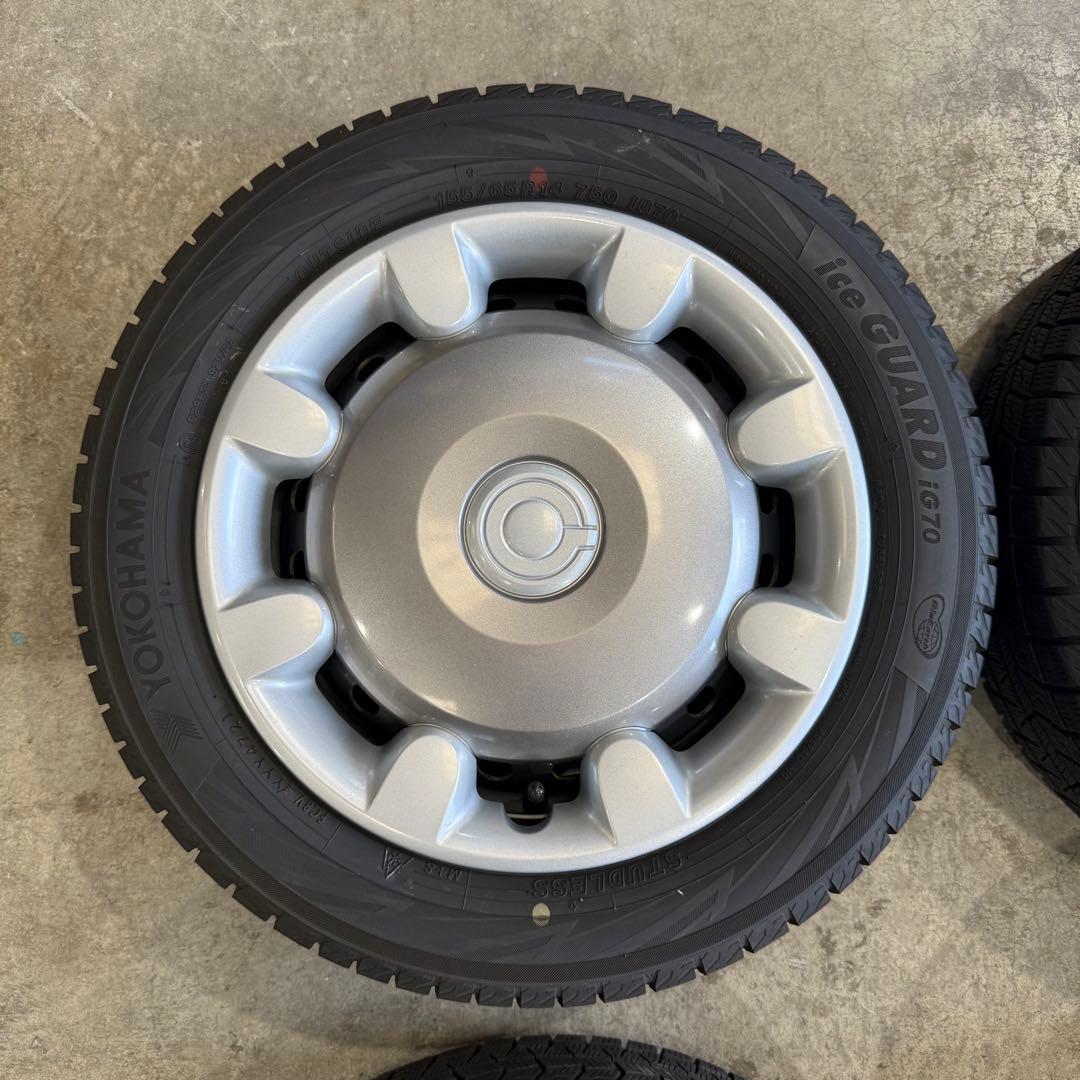 4本送料込み 155/65R14 ホイールセット ムーヴキャンバス純正スチール