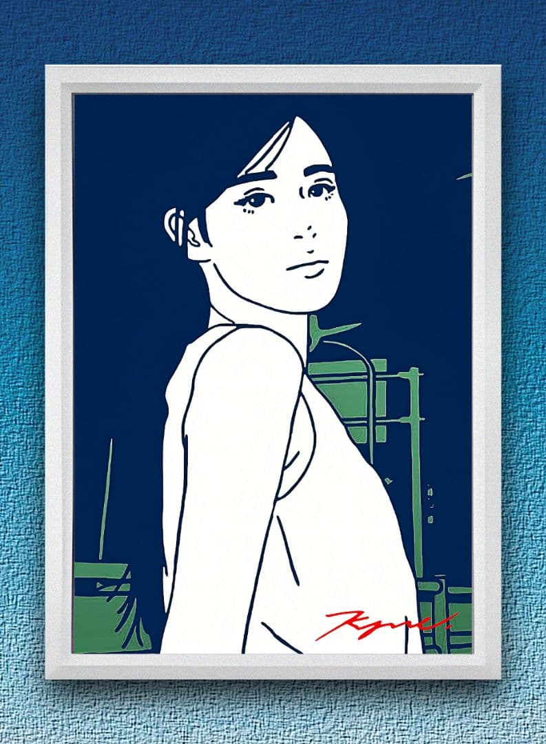 kyne・アート【A4サイズ写真ポスターフレーム付き2点セット】ポスター