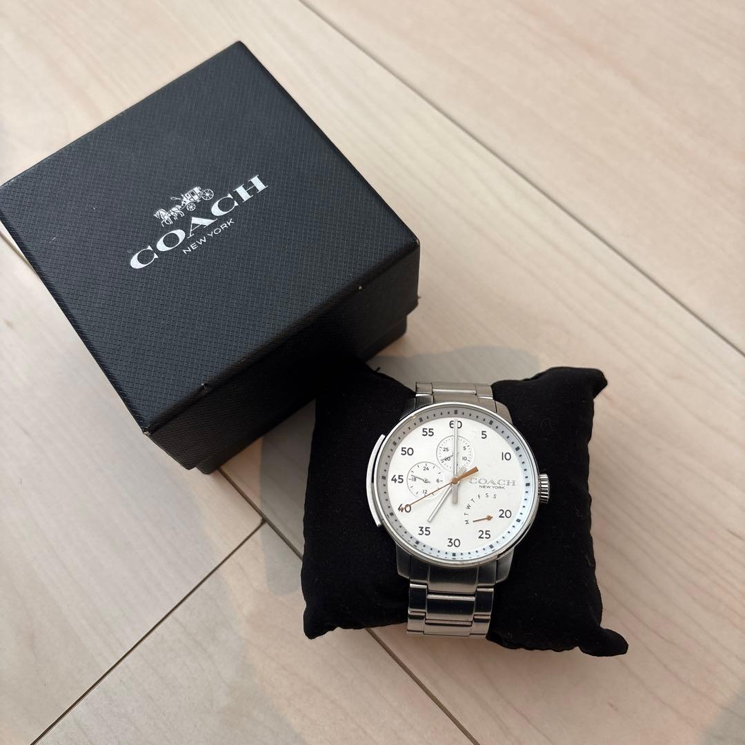 COACH アナログ時計 シルバー - メルカリ