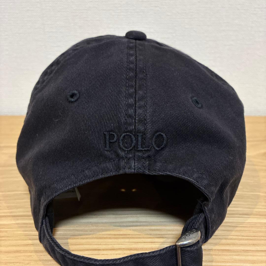 ロンハーマン ラルフローレン別注 ブラックガーメントダイ キャップ