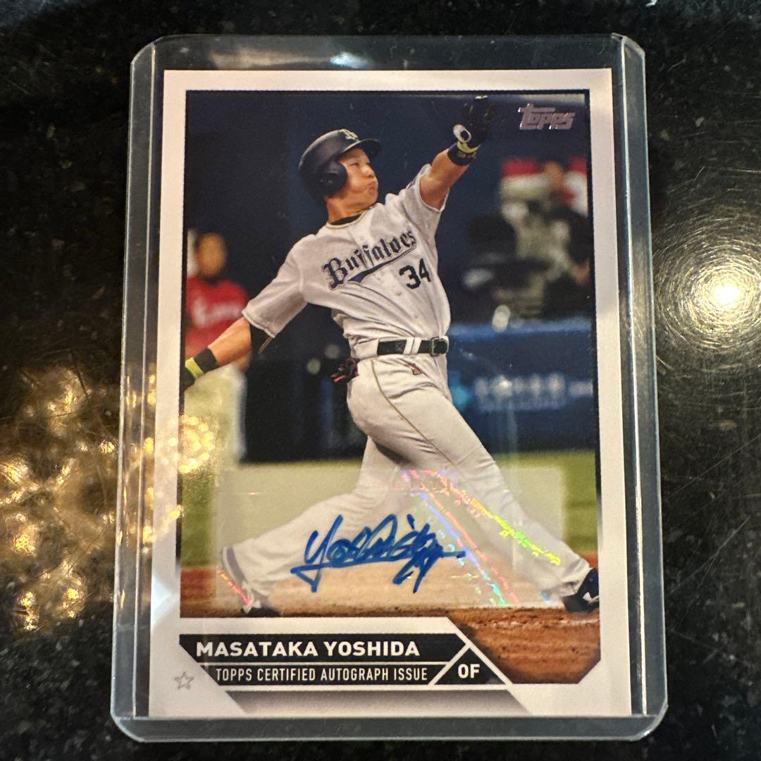吉田正尚 サインカード 2023 TOPPS NPB 69/99 - メルカリ