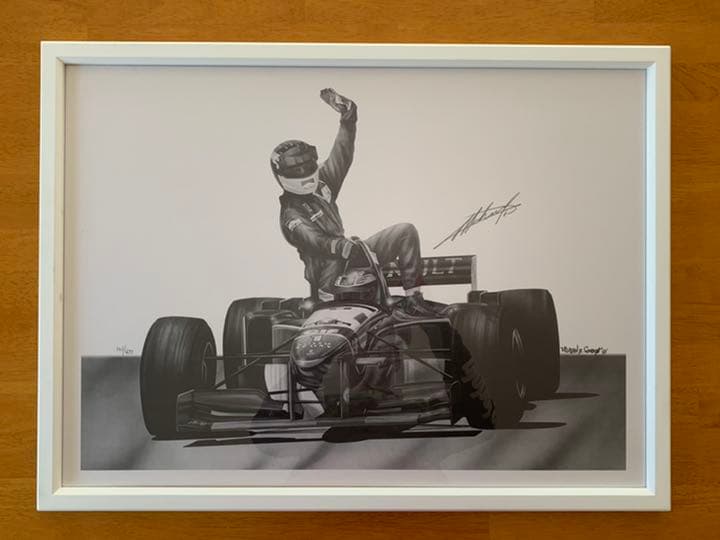 J.アレジ M.シューマッハ リトグラフ 1995 カナダGP ライドオン ミニチャンプス 1/43 ベネトン B195 ルノー モナコGP 1995 Winner M